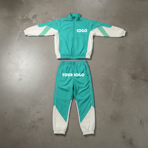 Custom Printing Nylon Windbreaker Jacket Tracksuit Set Sweatpants Jacket Set Windbreaker Tracksuits With Mesh Linin - Product Image 1