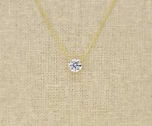 Collier en or jaune 9K plaqué or, diamant naturel CVD taille brillant 3 carats certifié IGI, couleur F, pureté VS1, luxe, pour femme, mariage, haute joaillerie - Product Image 6