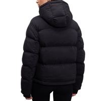 Veste matelassée courte d'hiver pour femmes, logo personnalisé, imperméable et à capuche, veste rembourrée ajustée