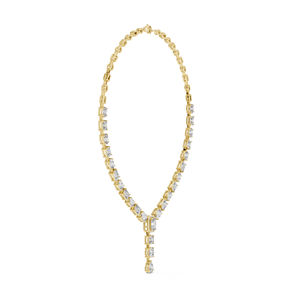 สร้อยคอเพชรทรงรัศมี/มรกต/ทรงหมอน/ทรงหยดน้ำ ทองคำขาว 14k สำหรับงานหมั้น |   เพชรที่เพิ่งเพาะเลี้ยง - Product Image 6