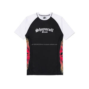 Vente en gros de vêtements de sport Jiujitsu grande taille Shoyoroll Rashguard d'entraînement monochrome pour hommes Gym Workout Running BJJ Plain Rash Guard - Product Image 1