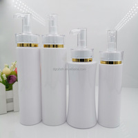 EN STOCK coûteux bouteilles de pompe en plastique PET acrylique personnalisé Empty100ml-500ml bouteilles de lotion au lait en forme de taille ronde pour le corps