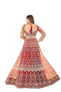 ชุดเลเฮนกา โจลี/ซัลวาร์ คามีซ สำหรับงานปาร์ตี้ ผู้หญิง ตกแต่งด้วยงานปักลายละเอียดและงานปักแบบซีเควนซ์ แห้งเร็ว ทรงหลวม - Product Image 3