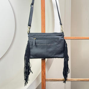 Hot Selling New Women's Large Capacity High Quality Hand Tooled Leather Fringe <b>Crossbody</b> Shoulder <b>Bags</b> Designer Cowhide Handbags - Product Image 6