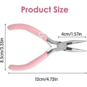 Stainless Steel <b>Needle</b> <b>Nose</b> <b>Pliers</b> with Teeth 4.5 Inch Comfort Grip Handle for Jewelry Making & Wire Bending Jewelry Plating DIY - Product Image 5