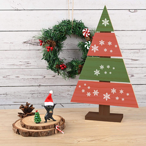 Classical Painted Solid Wood Standing Pallet Christmas <b>Tree</b> for Home Decor & Holiday Gifts - Product Image 6