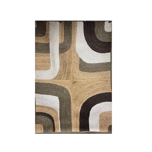 Alfombra Redonda de Yute Multicolor de Diseño Más Vendido para Sala de Estar u Hotel, Tejida con Cuerda, a Precio Accesible por Exportador - Product Image 1