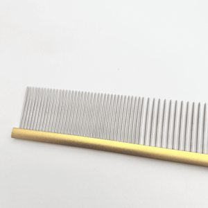 Peigne professionnel classique en or pour animaux de compagnie, outil de toilettage pour chien et chat, anti-nœuds - Product Image 4