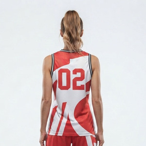 Camiseta de Baloncesto para Mujer, Sublimación OEM, Chaleco de Baloncesto Personalizado, Camiseta de Entrenamiento de Baloncesto para Mujer - Product Image 2