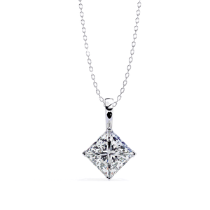 Pendentif en diamant de laboratoire de couleur E, taille princesse, certifié IGI, en or, pour homme et femme, pour fiançailles, mariage, anniversaire et cadeaux - Product Image 4