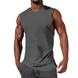 Camiseta Deportiva sin Mangas para Hombre, 100% Poliéster Transpirable, Ropa de Gimnasio Personalizada, Fabricante Mayorista de Ropa Deportiva OEM ODM - Product Image 4