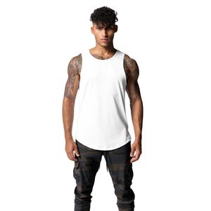 Wholesales Color Customized Logo <b>Men</b> Rib Fabric Spandex Cotton Collar Casual <b>Singlets</b> <b>Men</b> Vest O Neck <b>Men</b> Tank Top - Product Image 1