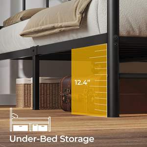 Base de Cama Doble de Metal Estilo Industrial con Cabecero y Pie de Cama con Almacenamiento para Dormitorio y Proyectos Hoteleros - Product Image 2