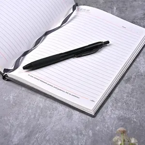 Cuaderno/Diario Hecho a Mano con Cubierta de Rexine Gris Reciclado de 6x8 Pulgadas - Product Image 3