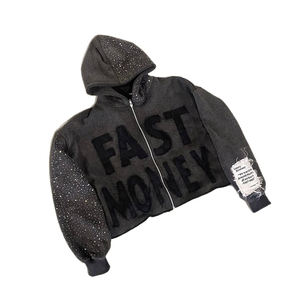 Sudadera con Capucha Extra Grande de Felpa Francesa para Mujer, Estilo Y2K |   Shorts con Lavado Ácido |   Sudadera con Capucha OEM de Estilo Urbano con Logotipo Bordado en la Parte Delantera - Product Image 1