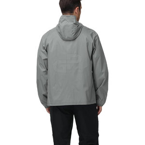 Veste coupe-vent de golf pour homme, confortable, légère, coupe-vent, fermeture éclair intégrale, tissu extensible, vêtements de sport pour un style de vie actif en plein air - Product Image 2