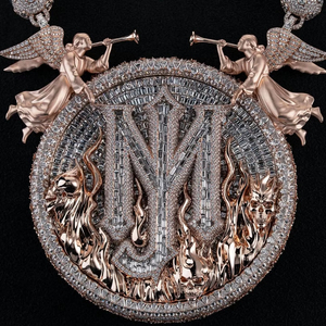 Collar con Colgante Hip Hop Personalizado con Incrustaciones de Diamantes, Joyería con Letra Personalizada en Moissanita, Regalo Estilo Rapero para Él - Product Image 1