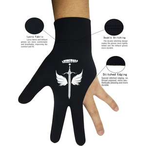 Guantes de Snooker de Nailon y Poliéster, Impermeables, de Secado Rápido, Duraderos, Transpirables, de Tres Dedos - Product Image 2