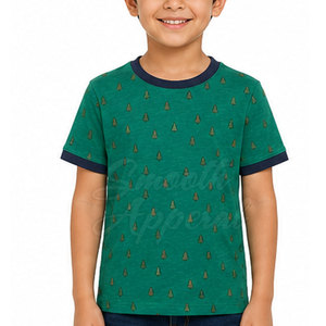 T-shirts pour enfants 100% coton, tissu polaire lavé et respirant, manches courtes, confortables pour l'extérieur et l'usage quotidien - Product Image 3