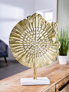 10D X 38W X 51H Handmade Gold-Plated Aluminium Foliage Sculpture Tabletop Decor Modern Art Design for Living Baptism <b>Figures</b> - Product Image 5