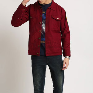 Wholesale Custom Logo Winter Men's <b>Denim</b> Jeans <b>Jacket</b> 100% Cotton Breathable Eco-Friendly Vintage Style Outdoor Use - Product Image 1