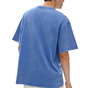 เสื้อยืดโอเวอร์ไซส์ หนัก 180GSM ล้างสีแบบแอซิดวอช สำหรับผู้ชายและผู้หญิง สกรีนโลโก้ได้ สตรีทแวร์ ผ้าคอตตอนวินเทจ ทรงหลวมไหล่ตก - Product Image 5