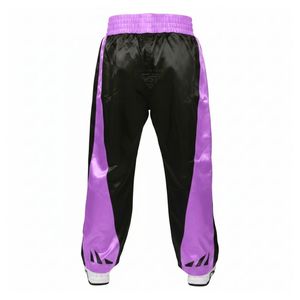 Pantalon de BJJ avec pan latéral violet, pantalon d'entraînement MMA, pantalon de kickboxing, équipement d'arts martiaux, pantalon de combat en satin haute élasticité - Product Image 2