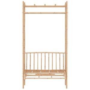 Banc de jardin en bambou naturel moyen avec pergola, auvent extérieur et gazebo - Product Image 3