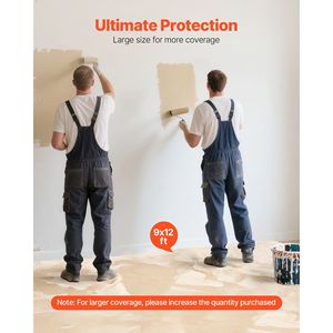 Paquete de 2 Lonas Protectoras de Lona de 9x12 pies para Pintores, 8oz, Multiusos, para Muebles y Pisos - Product Image 4