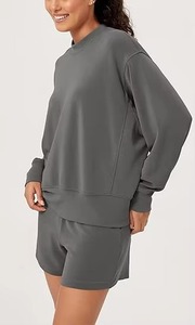 Sweat-shirt en molleton de coton pour femmes, fabricant OEM en gros, broderie personnalisée, logo personnalisé, fournisseur de vêtements décontractés haut de gamme pour les États-Unis - Product Image 6