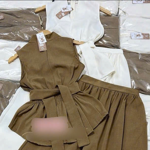 Conjunto de Dos Piezas para Mujer, Verano, Chaleco sin Mangas, Largo, Color Sólido, Casual, Ajustado, Lavable, Ecológico, ODM Stealth - Product Image 5