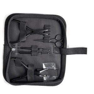 Kit de Herramientas para Extensiones de Cabello de Alta Gama, Resistentes al Agua, con Micro-Enlaces Cosidos a Mano, de Acero Inoxidable Dorado y Plástico - Product Image 4