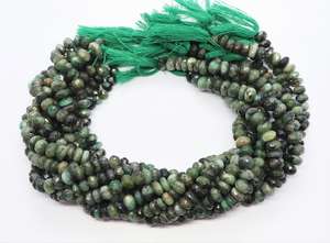 Cuentas facetadas de esmeralda verde oscuro AAA de 7.5-8 mm, gema de esmeralda Sapota, cuentas de esmeralda natural de 13 pulgadas, venta al por mayor - Product Image 6