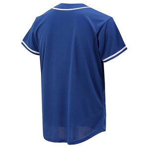 เสื้อเบสบอลพิมพ์ลายตามสั่งสำหรับทุกเพศ สีน้ำเงิน แบบลำลอง ติดกระดุม แขนสั้น เสื้อกีฬา สำหรับแฟนเบสบอล ใส่ในวันแข่งขัน - Product Image 2