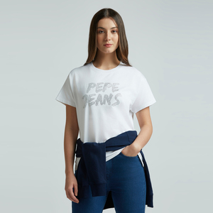 Ropa Casual de Verano para Exportación al por Mayor, Camiseta de Cuello Redondo para Mujer, 100% Algodón, Apliques, Fresca, Suave y Transpirable, Manga Corta - Product Image 1