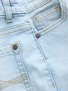 Jean décontracté pour homme en denim de coton écologique, coupe ample à jambe large, taille mi-haute, déchiré, avec stretch - Product Image 4