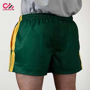 High Quality Customizable Logo Polyester Rugby Footy <b>Shorts</b> with <b>Zipper</b> Pocket Sublimation Football Wear Training football <b>short</b> - Product Image 6