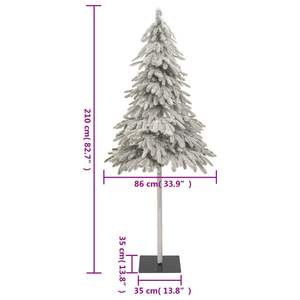 Sapin de Noël artificiel en polyéthylène blanc de 82,7 pouces de hauteur - Product Image 6