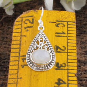 Pendientes de Piedra Lunar Arcoíris Natural al por Mayor, Pendientes Colgantes de Plata de Ley 925 con Gemas Vintage para Mujer, Joyería Fina de Fábrica - Product Image 5