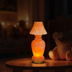 Lampe de table LED artisanale en sel de l'Himalaya, écologique et naturelle, pour la méditation dans la chambre et la décoration intérieure - Product Image 5