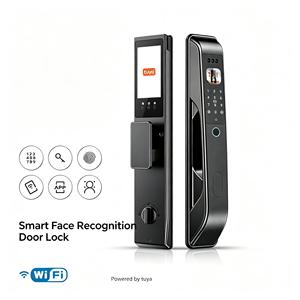 Cerradura Inteligente para Puerta con Reconocimiento Facial 3D Avanzado y Reconocimiento de Palma de la Mano, con Desbloqueo en 8 Direcciones, Entrada sin Llave, Intercomunicador con Video Integrado para Apartamento - Product Image 1