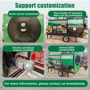 آلة غربلة دوارة صغيرة أوتوماتيكية بالكامل لفرز الخام والطين، معدات فرز التربة، آلة ترشيح أسطوانية - Product Image 4