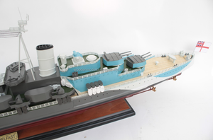 Modèle de navire de bataille en bois HMS Belfast de haute qualité, peint à la main, décoration nautique pour la maison, fabriqué en métal laiton, fabricant vietnamien - Product Image 4
