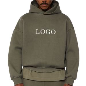 Hoodie personnalisé avec logo, 400 g/m², en molleton français, coupe ample, design de créateur, surdimensionné, uni, streetwear, pour hommes - Product Image 2