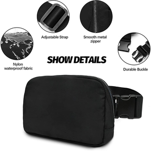 Top Quality 2026 Custom Vintage Leather Waist Bag Unisex Nylon Waist Bag Zipper Closure Multiple Colors Daily Use Fanny Packs - Product Image 5
