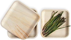 Assiettes compostables en feuilles de palmier d'arec de 6 pouces pour les pâtisseries, les collations et les desserts, assiettes pour les événements et la restauration, les fruits, les sucreries et la restauration rapide - Product Image 1