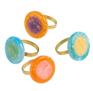 Anneaux de serviette en résine pour mariage, classiques, durables, écologiques, en promotion - Product Image 2