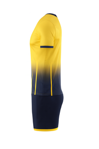 Camiseta de Fútbol para Hombre, Amarilla con Degradado, Cuello Redondo, Manga Corta, Poliéster que Absorbe la Humedad, Ropa Deportiva para Todas las Temporadas, Suministro de Fábrica - Product Image 4
