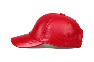 Casquette de baseball en cuir rouge réglable, chapeau carré en cuir pour hommes et femmes, sport, décontracté, extérieur - Product Image 3