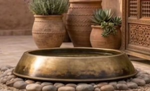 Baño para Pájaros Creativo de Latón, Redondo, de Metal, Cobre y Hierro, para Montar en Terraza, Spa para Pájaros, Cuenco para Baño de Aves - Product Image 5